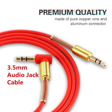 Timy# 3.5mm Gold Male to Male Aux Audio Jack Cable