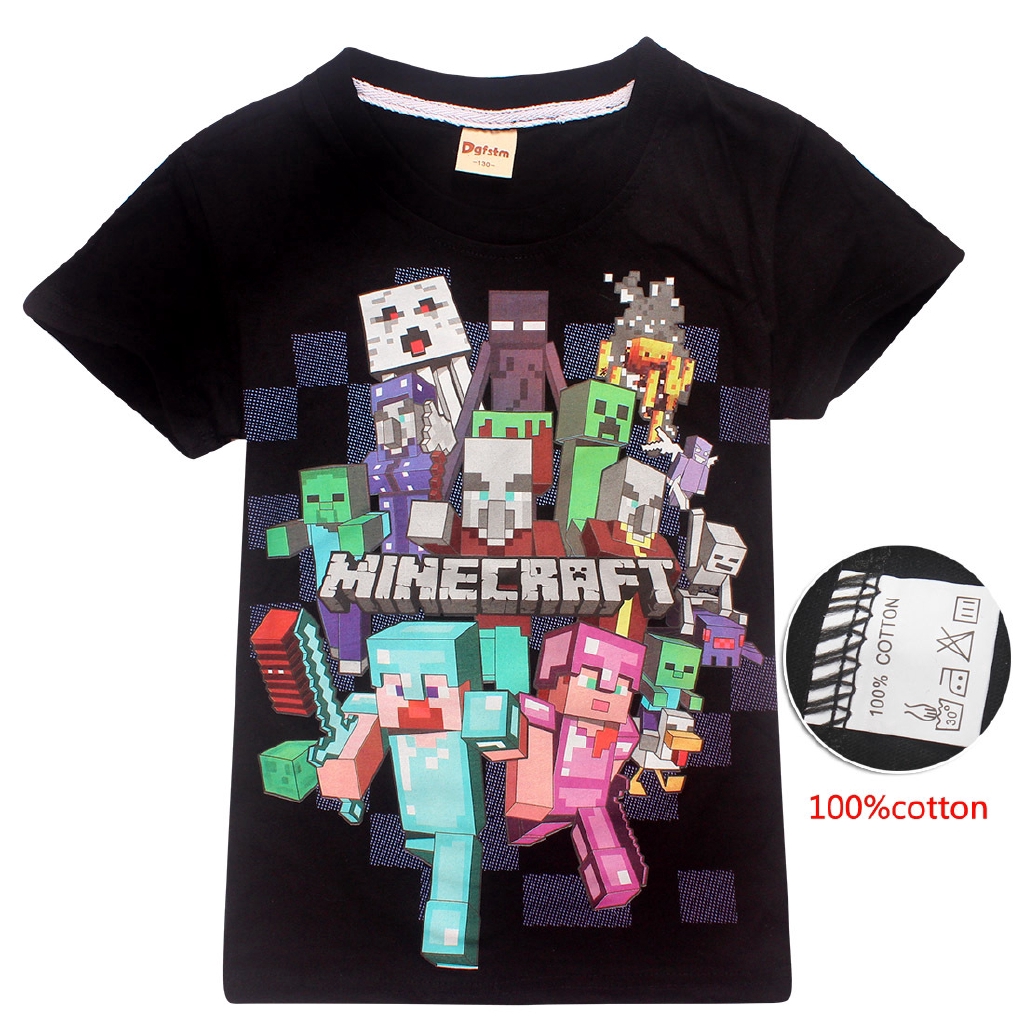 Tngstore Minecraft Mine Craft T Shirt For Boy Girl Lazada Ph - tngstore t shirt roblox top short sleeve boy girl