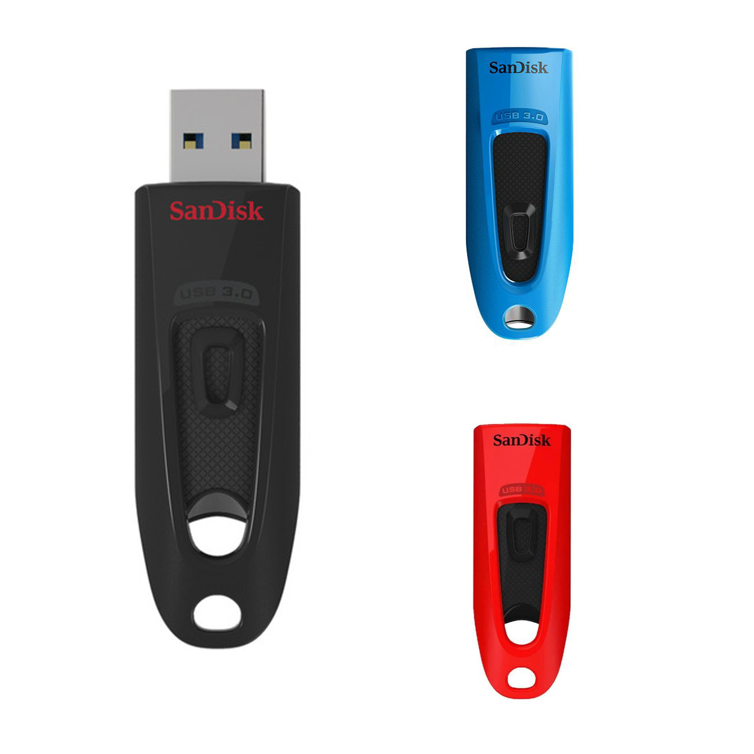 SanDisk Ultra USB 3.0 64 GB Blu/Rosso (Confezione da 2