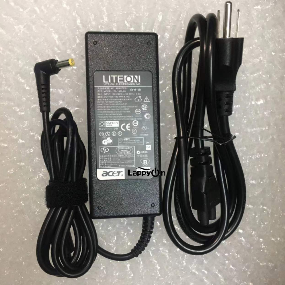 5.5*1.5/1.7mm Compatible Laptop AC Adapter Charger Acer 19V 4.74A 90W Tip Size 