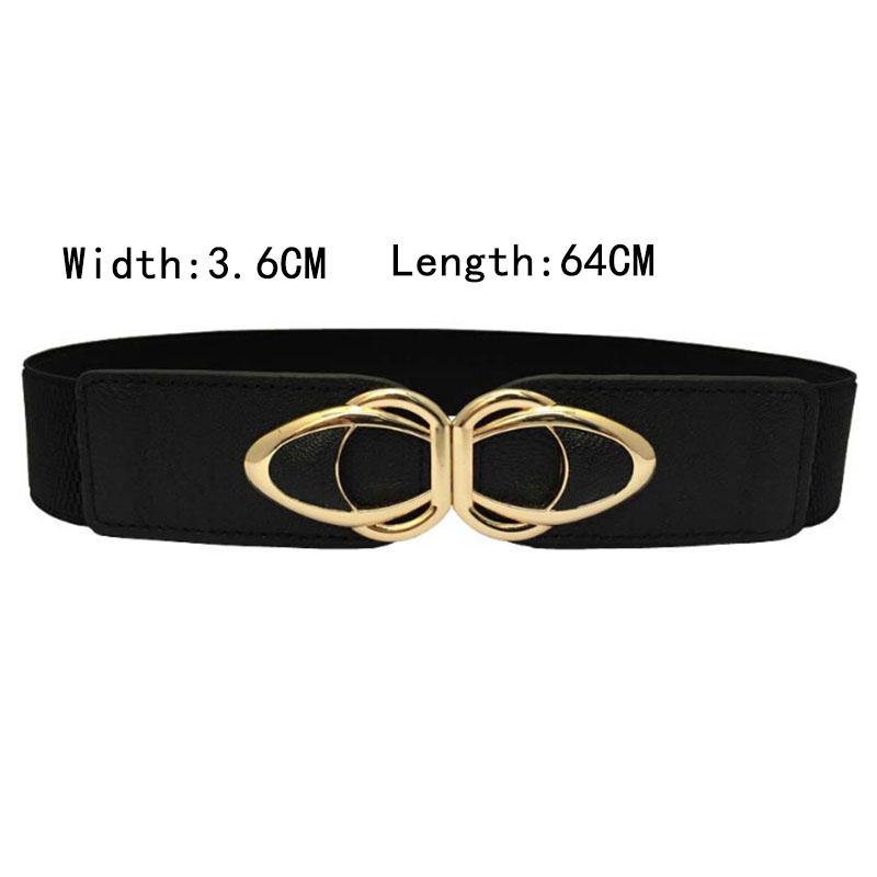 ranghe PU Leather Elastic Wide Belt Women Stretch Thick Waist Belt for  Dress Plus Size