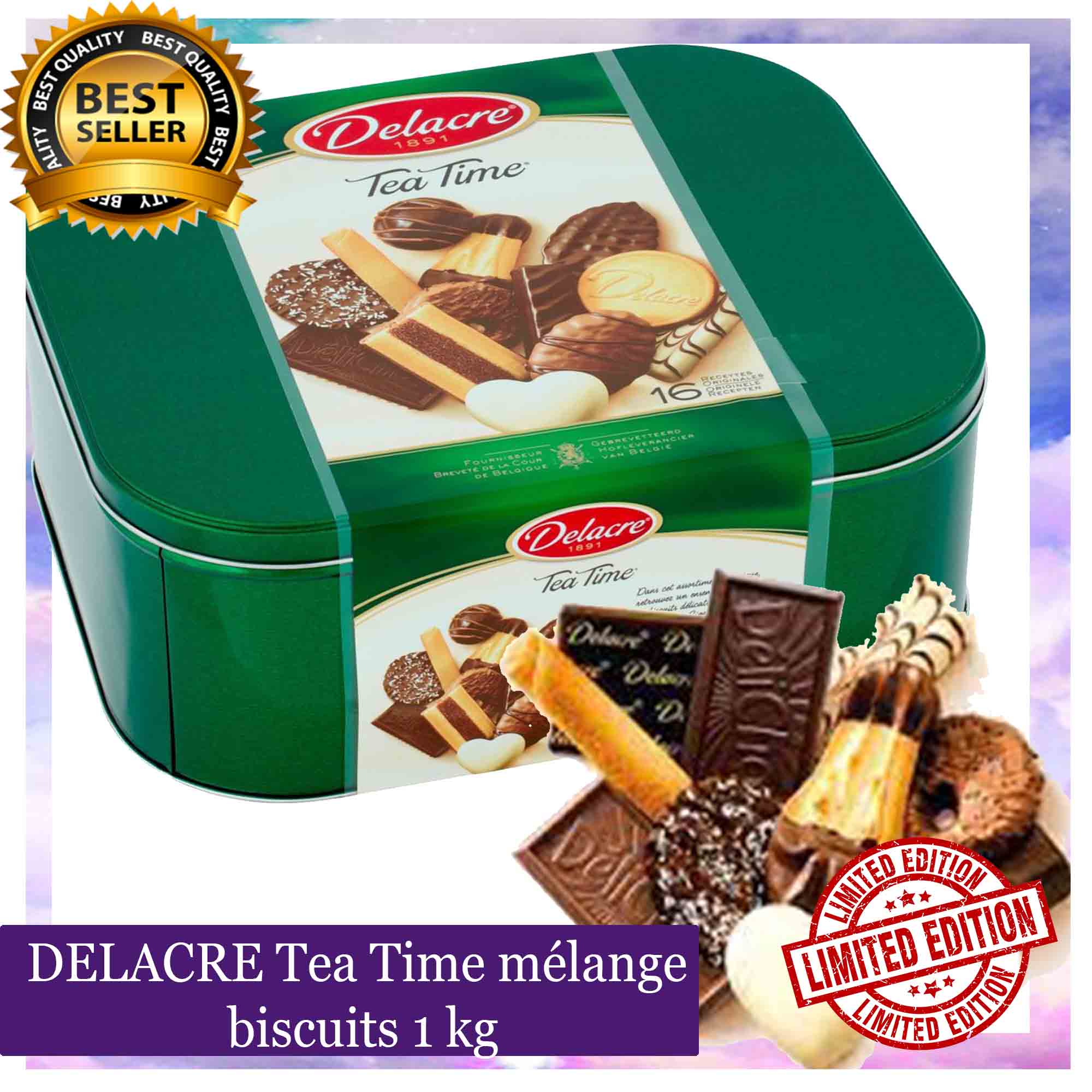 DELACRE Tea Time mélange biscuits 1 kg from Paris Premium Chocolates