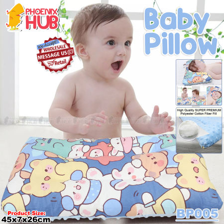 Phoenix Hub Kids Flat Head Pillow - Cotton Infant Sleep Positioner