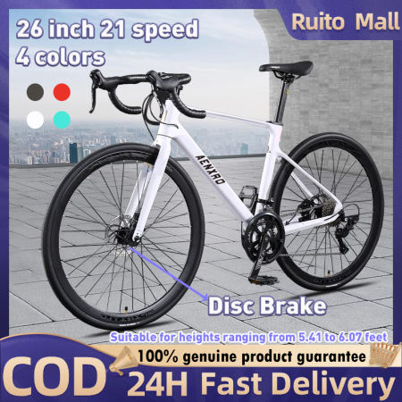 Aenxrd Road Bike 26" Bike 7-Speed ​​Suspension-Driven, Lightweight, Fast Road Bike