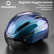 ROCKBROS Bike Helmet with Goggles Lens - Breathable & Aero