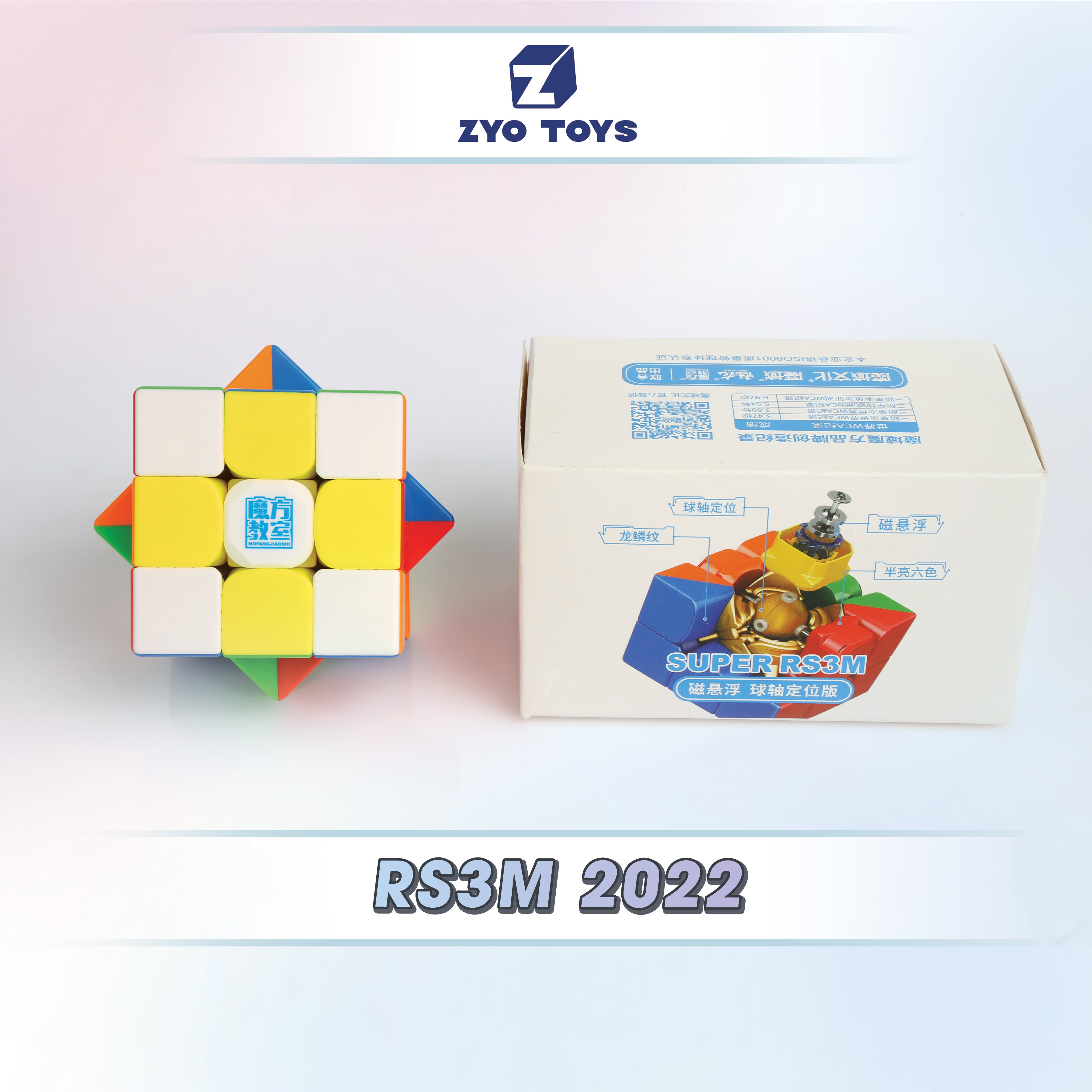 Rubik 3x3 RS3M 2022 Super RS3M Có Nam Châm Stickerless