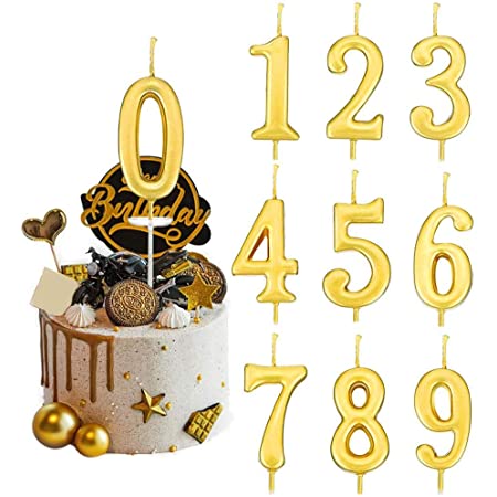 Birthday Cake Toppers Number Candles Party Candle Numbers 0 1 2 3 4 5 6 7 8 9 