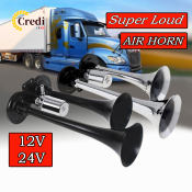 Super Loud Air Horn Kit for Truck or Car (12V/24V)
