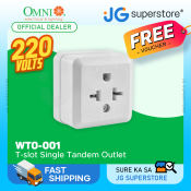 OMNI T-slot Surface Outlet 20A 220V for Home Appliances