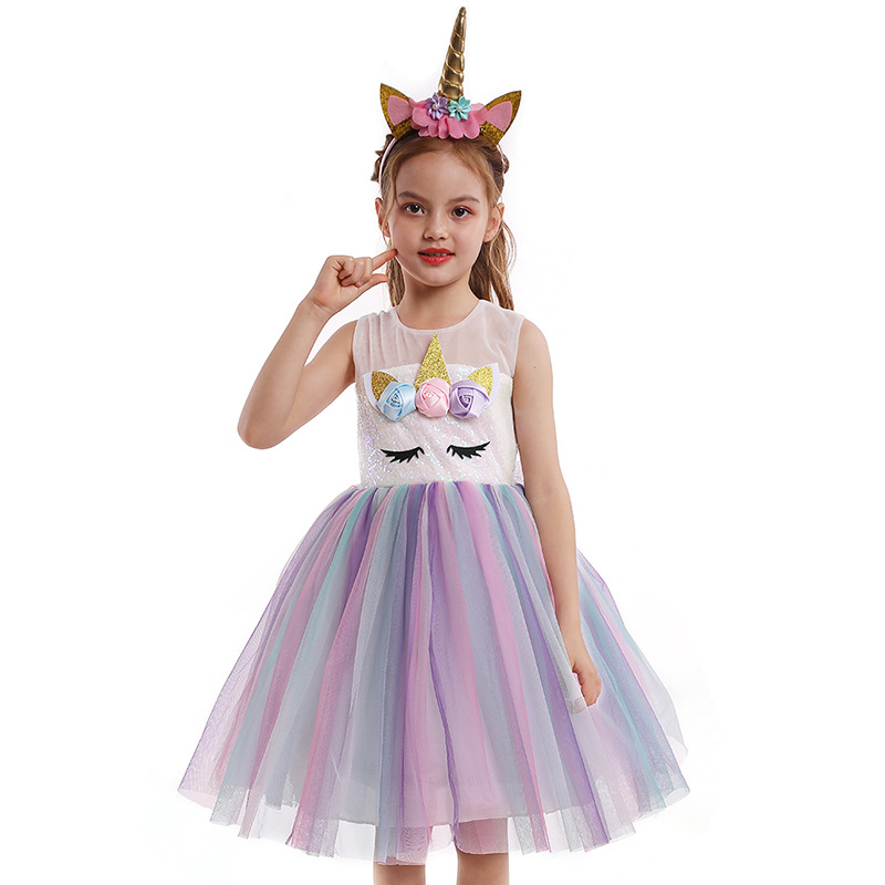 024 Months Newborn Baby Girl Clothes Cute Unicorn Dresses For Girls