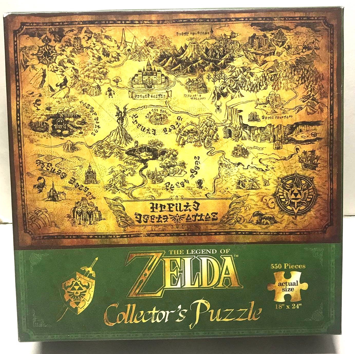 The Legend of Zelda Collector's Edition Puzzle NEW Hyrule Map 550 pcs, 18  x 24