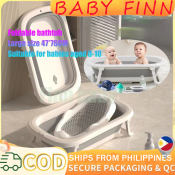 Large Folding Baby Bath Tub with Support Seat - Portable