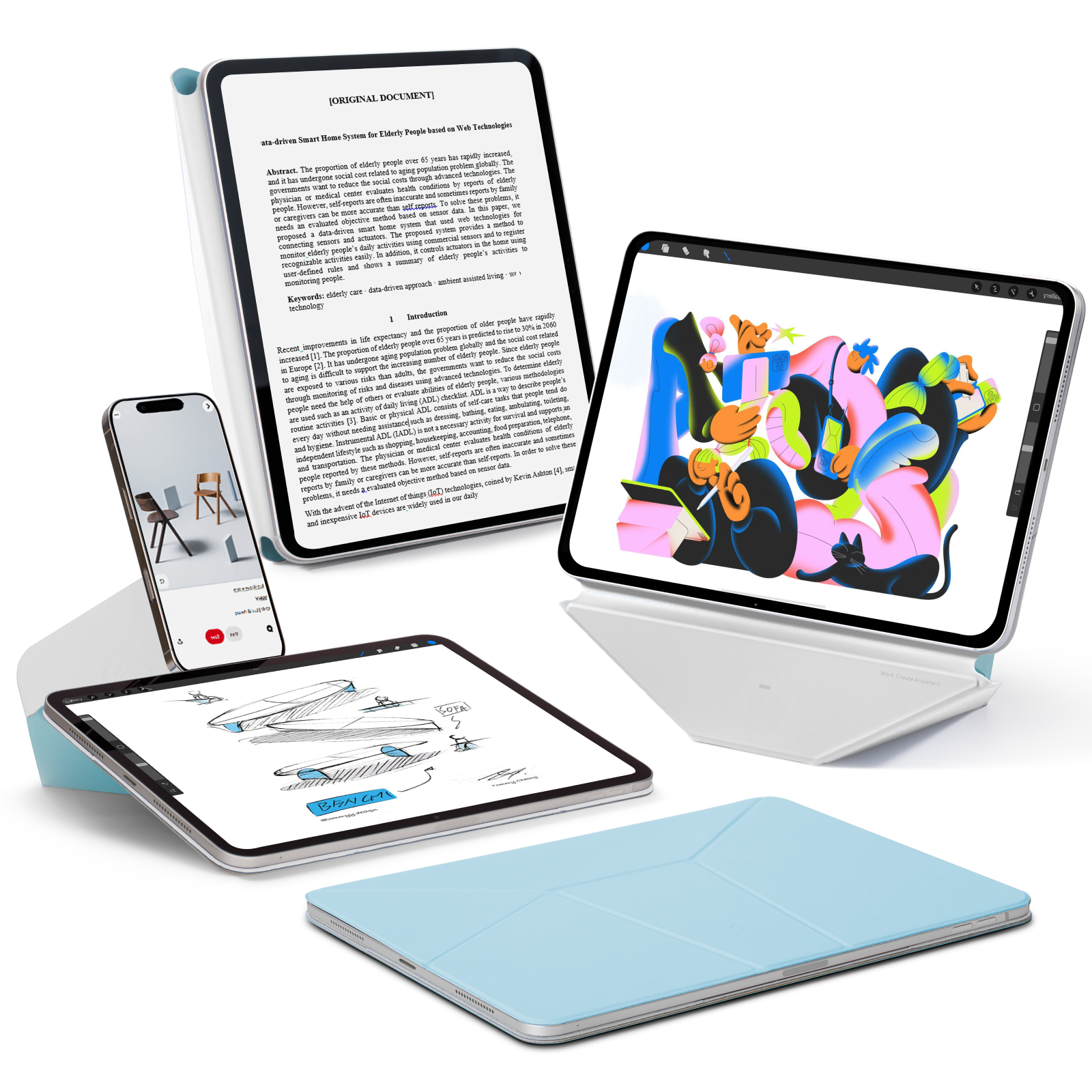 MOFT Dynamic Folio for iPad Air 11'' M2/M3/M4 & Pro 13'' M4 & iPad mini 7/6 iPad Magenetic Stand Cover Foldable - Image 4