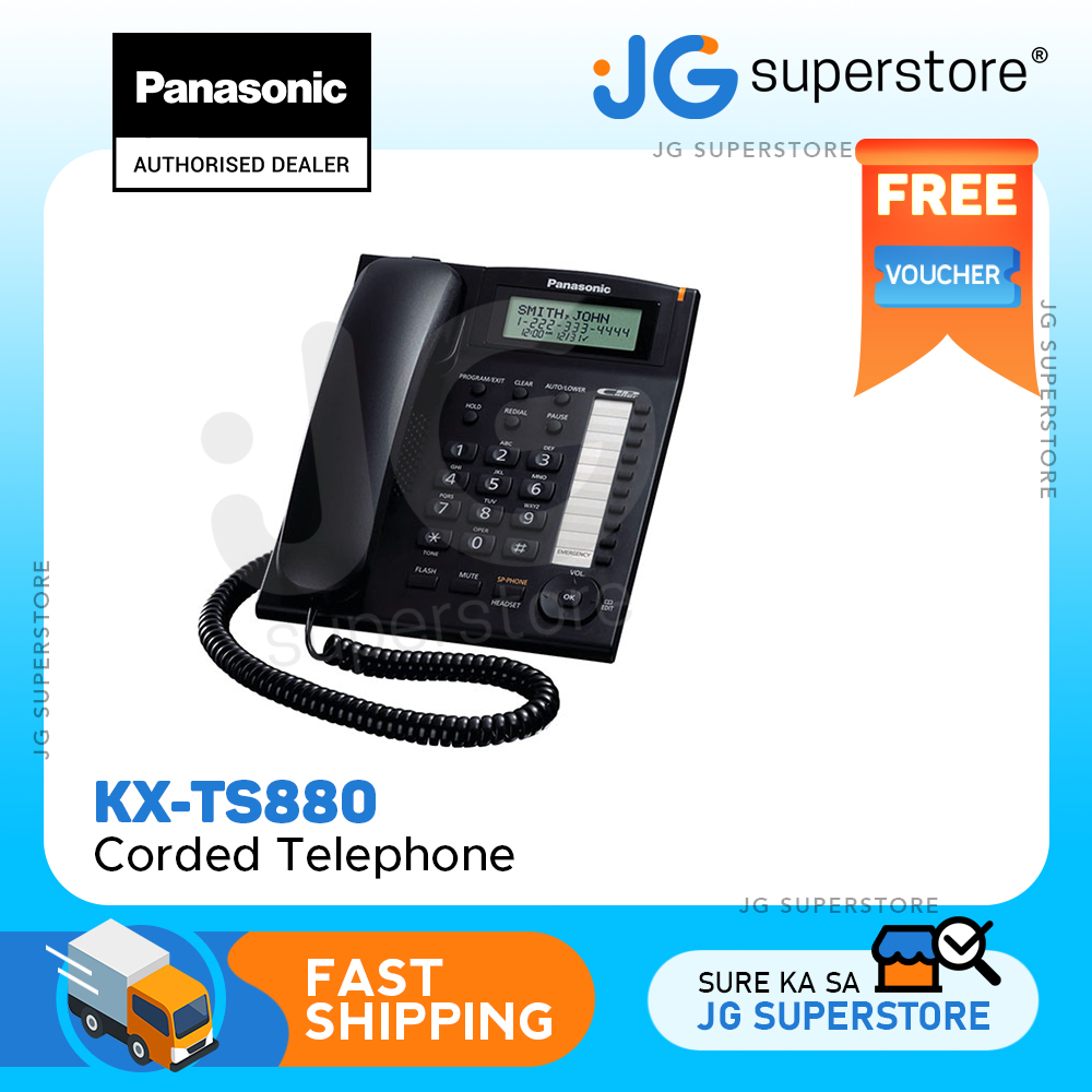 Panasonic KX-NT551X-B Standard IP Telephone with Flexible CO Buttons 1-Line Backlit LCD Display Black - 1