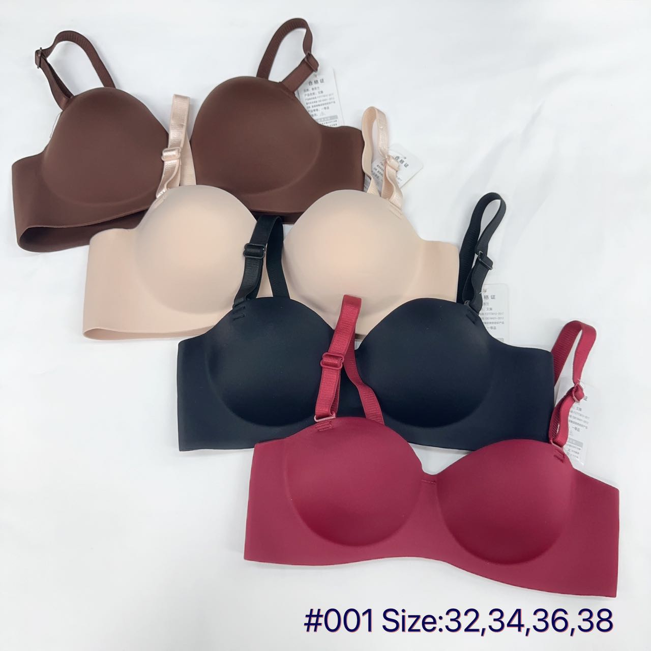 Wireless Underwear for Women Seamless Push Up Bra with Foam Solid Comfort  Brassiere Sexy Lingerie 32-38 #001