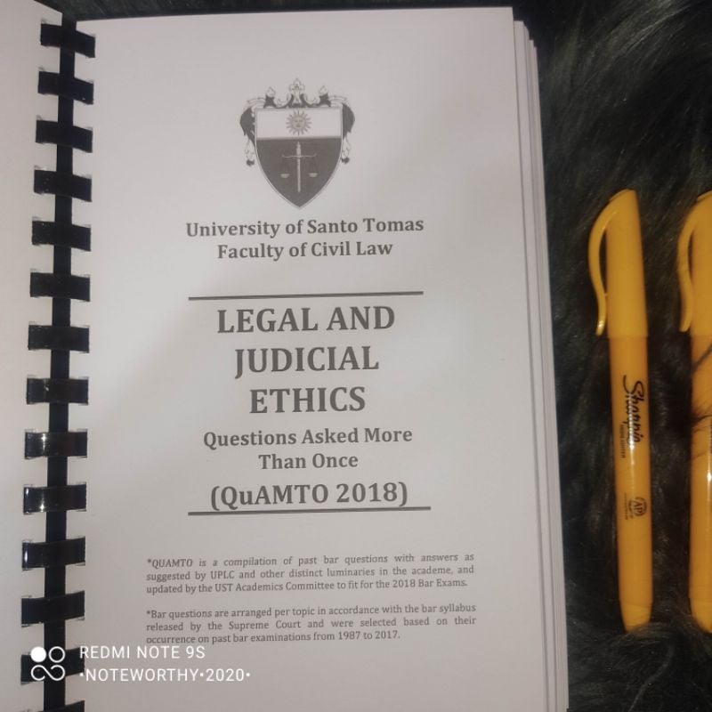 The Supreme Court Ethics Rules (UST guarantee Bar Review Law Students)