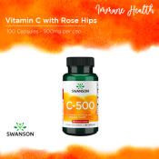 Swanson Vitamin C-500 MG with Rose Hips - Immune Health