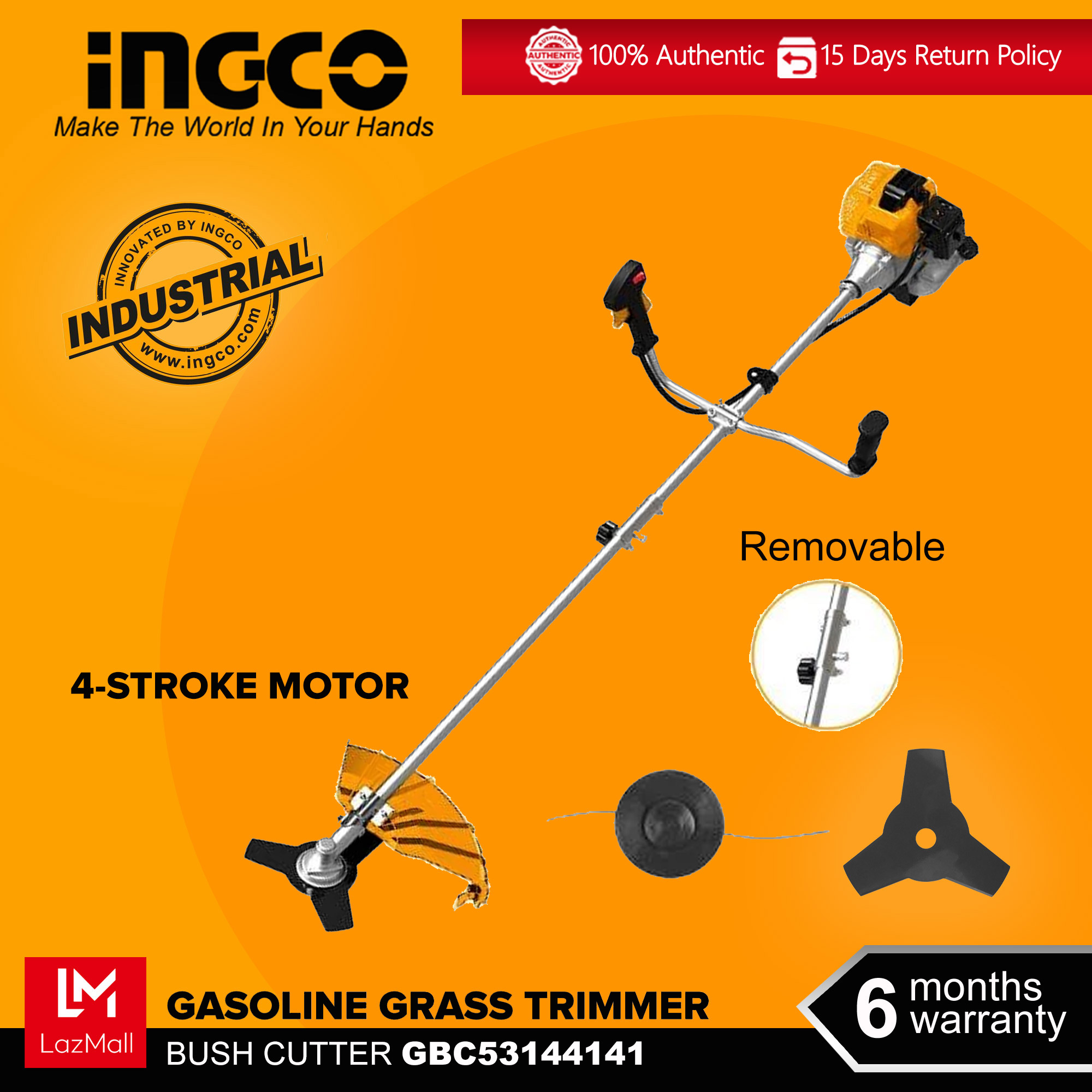 Ingco gasoline deals grass trimmer