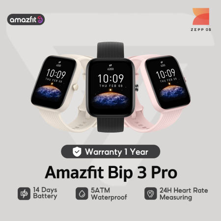 Amazfit Bip 3 Pro: GPS, Color Display, Water Resistant Smartwatch