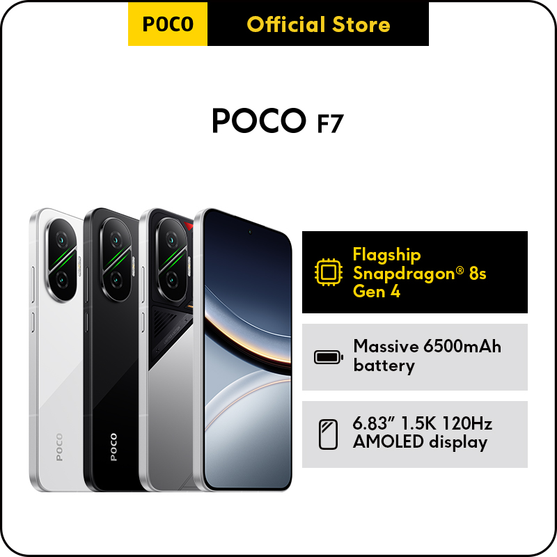 POCO F7 Smartphone | 12GB+256GB/12GB+512GB, Snapdragon 8s Gen 4, Massive 6500mAh battery, 6.83'' 1.5K 120Hz AMOLED display Presyo 21,999 Piso*Libreng Shipping