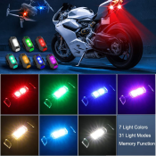 Universal Rechargeable Strobe Lights for Motorcycle Bike - 7 Colors