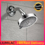 Adjustable High Pressure Shower Head - 5 Speed, 4 Inch