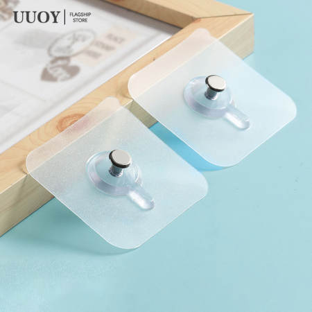 UUOY Reusable Self-Adhesive Wall Hooks for Pictures, 10/20PCS