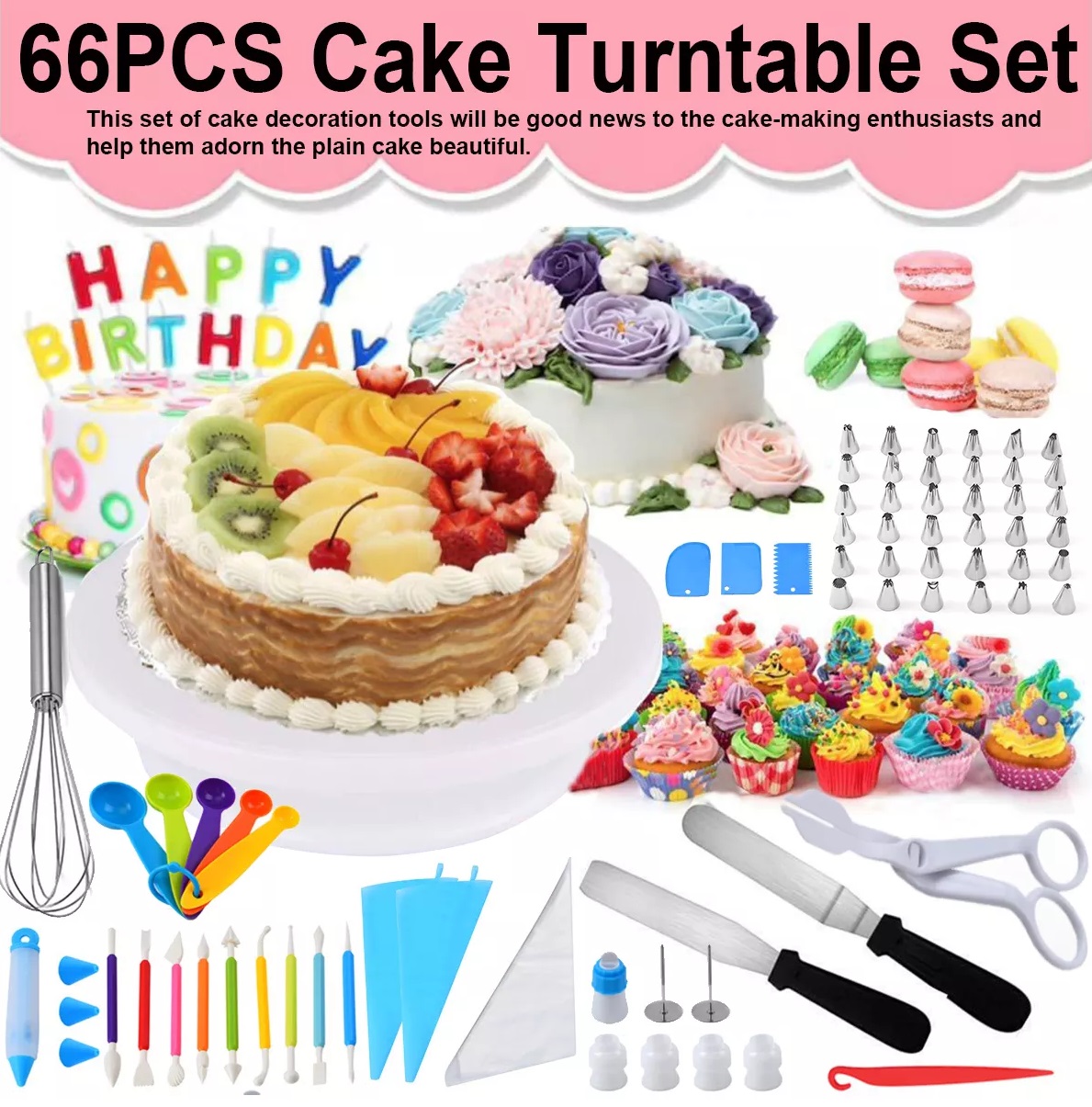 Stainless Steel Cake Tools Accessories Non-Stick Pastry Paddle Kitchen  Durable Folding Cake Shovel Baking Tools