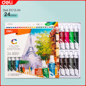 Deli EC12-24 Acrylic Paint Set - 12/24 Colors, 12ml