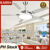 KASIDA 42" Ceiling Fan with Remote, LED Light, 6 Speeds