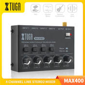 XTUGA MAX400 4-Channel Stereo Mixer for Stage and Studio