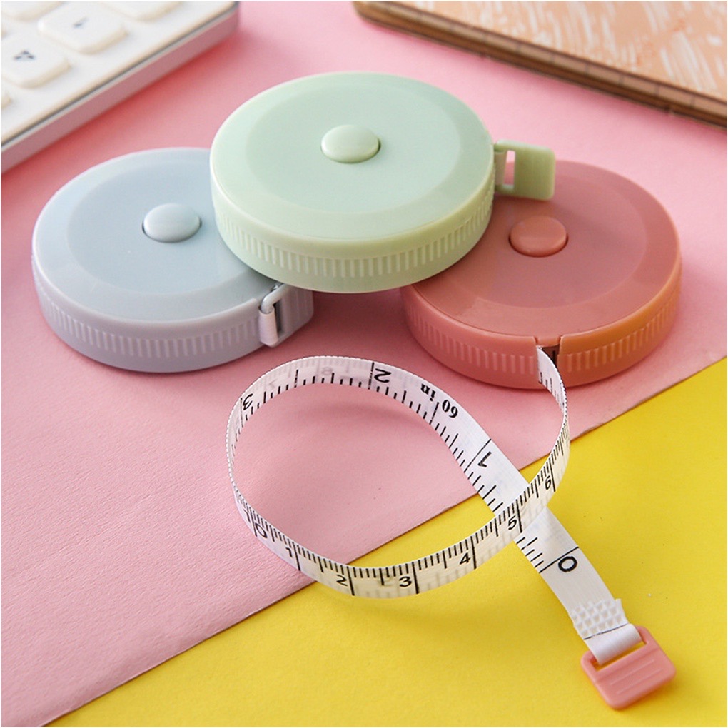 1pc 1.5m/60in Adorable Mini Retractable Cloth Measuring Tape For Sewing