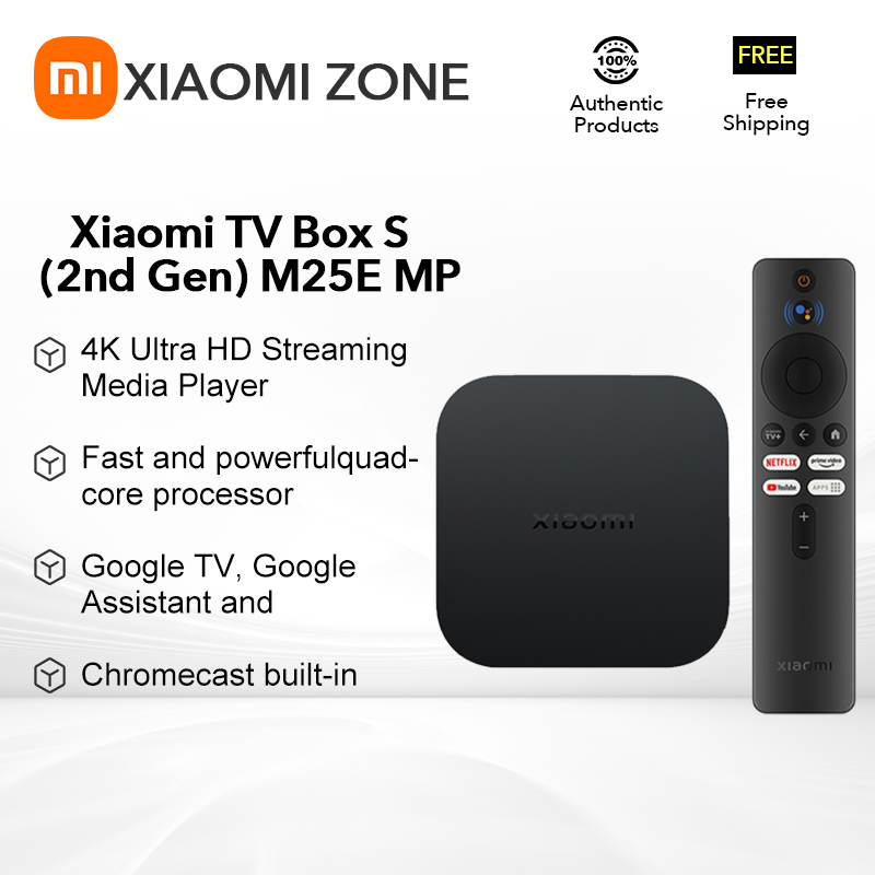 Global Version Xiaomi Mi TV box s 2nd gen 4K Ultra HD BT5.2 2GB