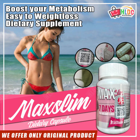 Max Slim 7 Days Diet Slimming Capsule, Thailand's BestSeller, 30 Capsules