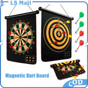 12" Magnetic Dart Board Set with 4 Safety Darts
