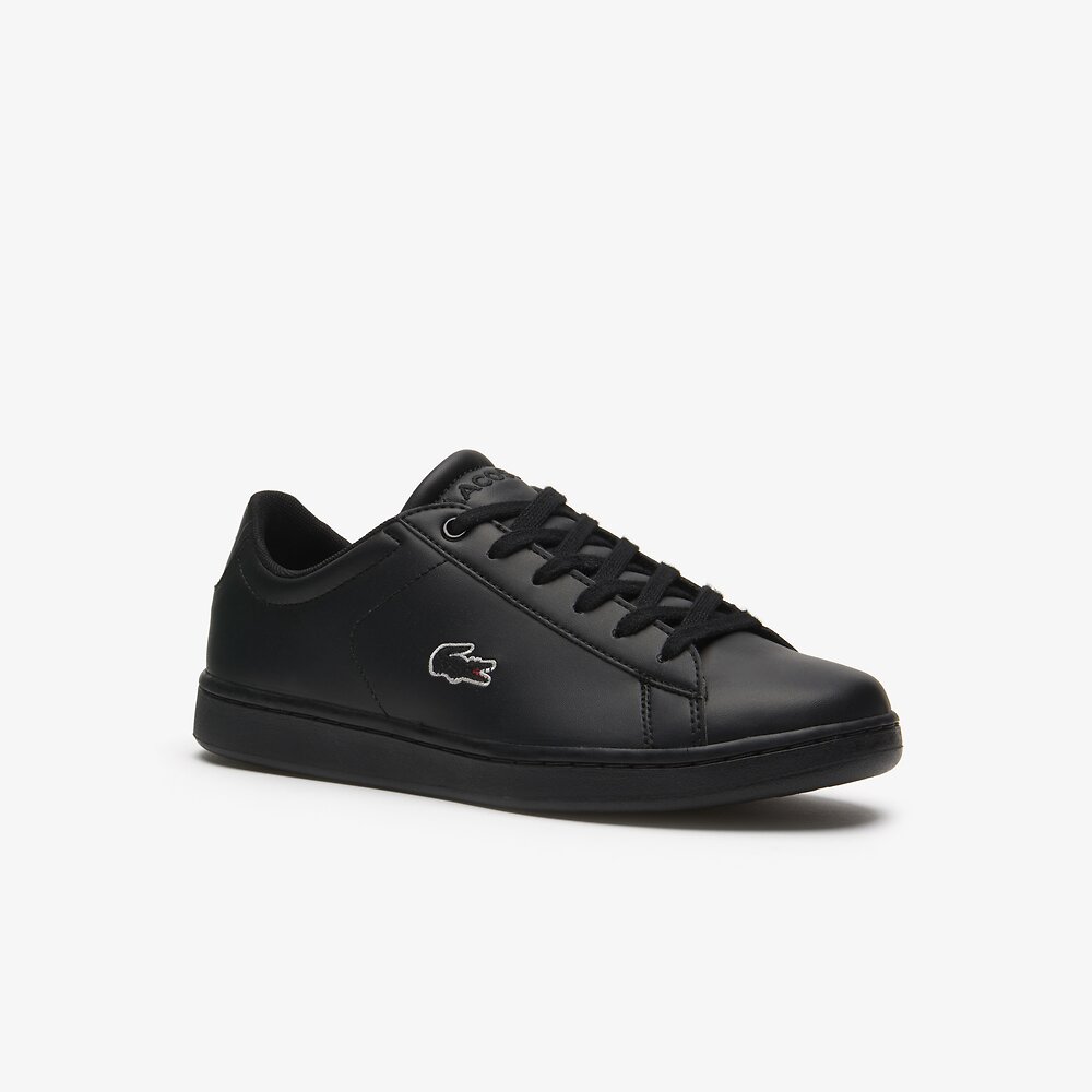 all black lacoste shoes