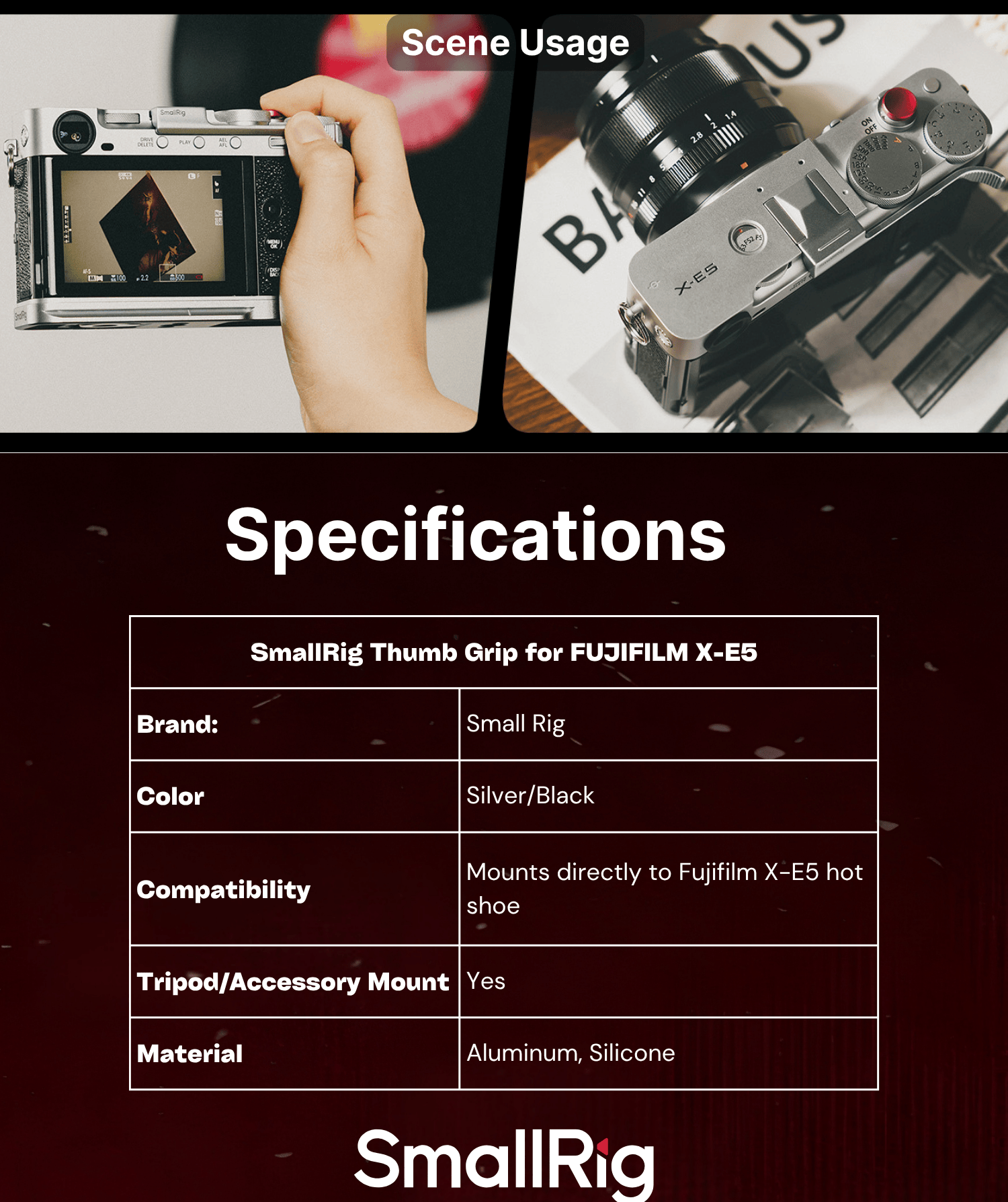 SmallRig X-E5 Grip Fit