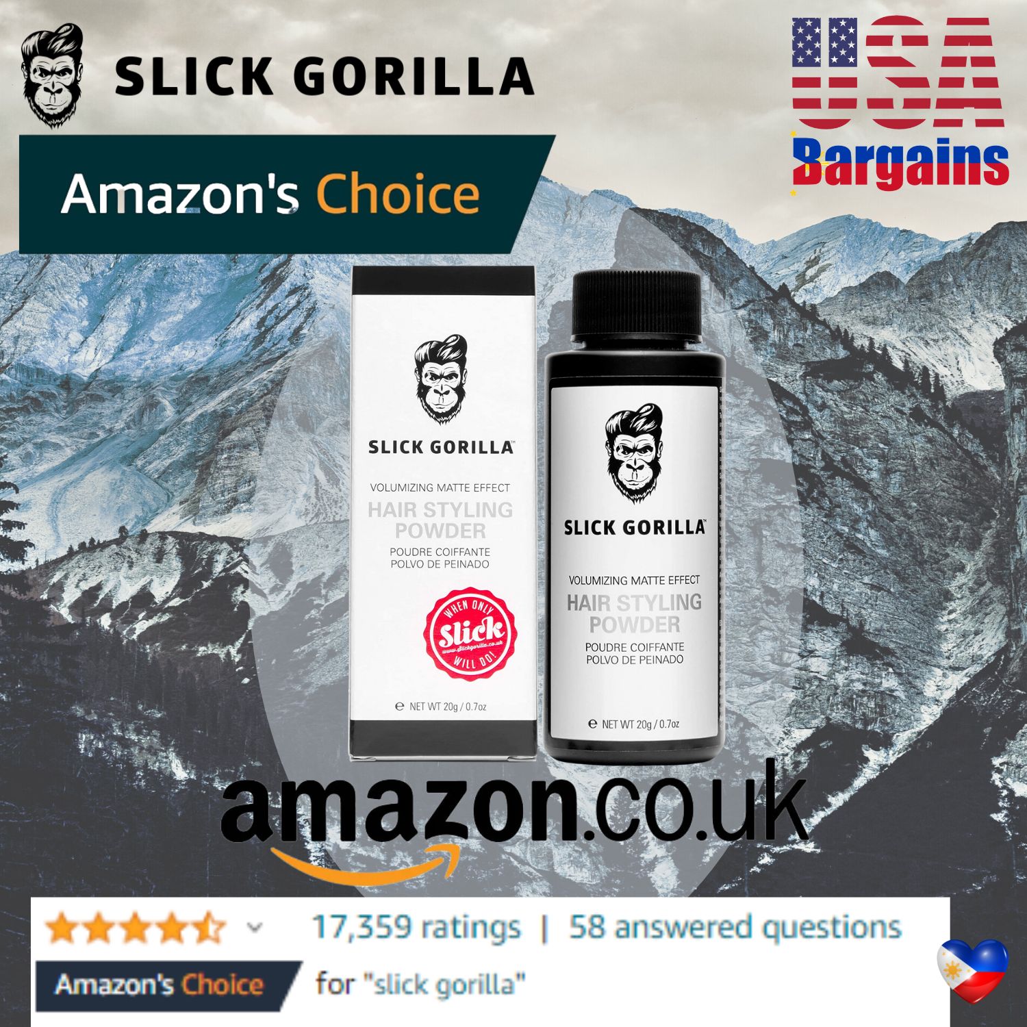 Slick Gorilla Hair Styling Texturizing Powder  Ounce (20g) | Lazada PH