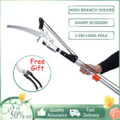 High-altitude pruning shears with four-wheel drive and easy storage