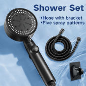 3-in-1 High Pressure Shower Head Set with Hose