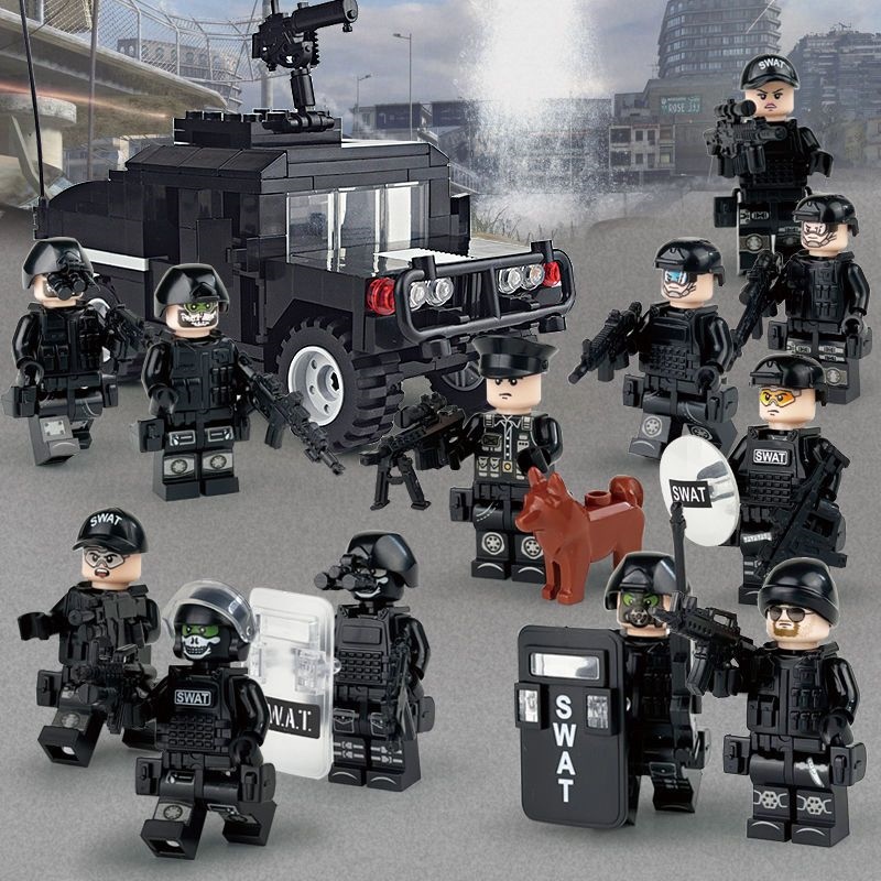 LEGO INGLYS ALPHA Strength Militaire Camouflage Soldat Swat Bloc De  Construction EUR 24,40 - PicClick FR