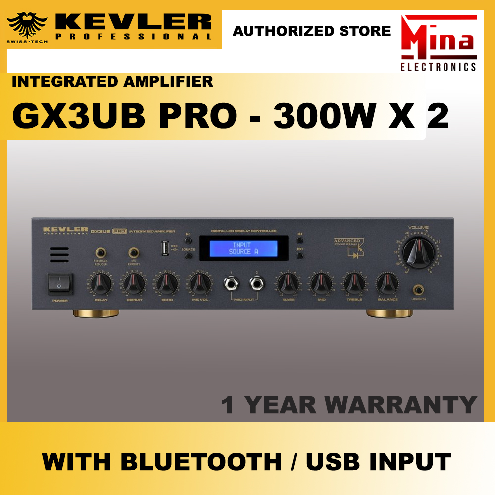 Kevler GX3UB Pro Integrated Amplifier 300W x 2