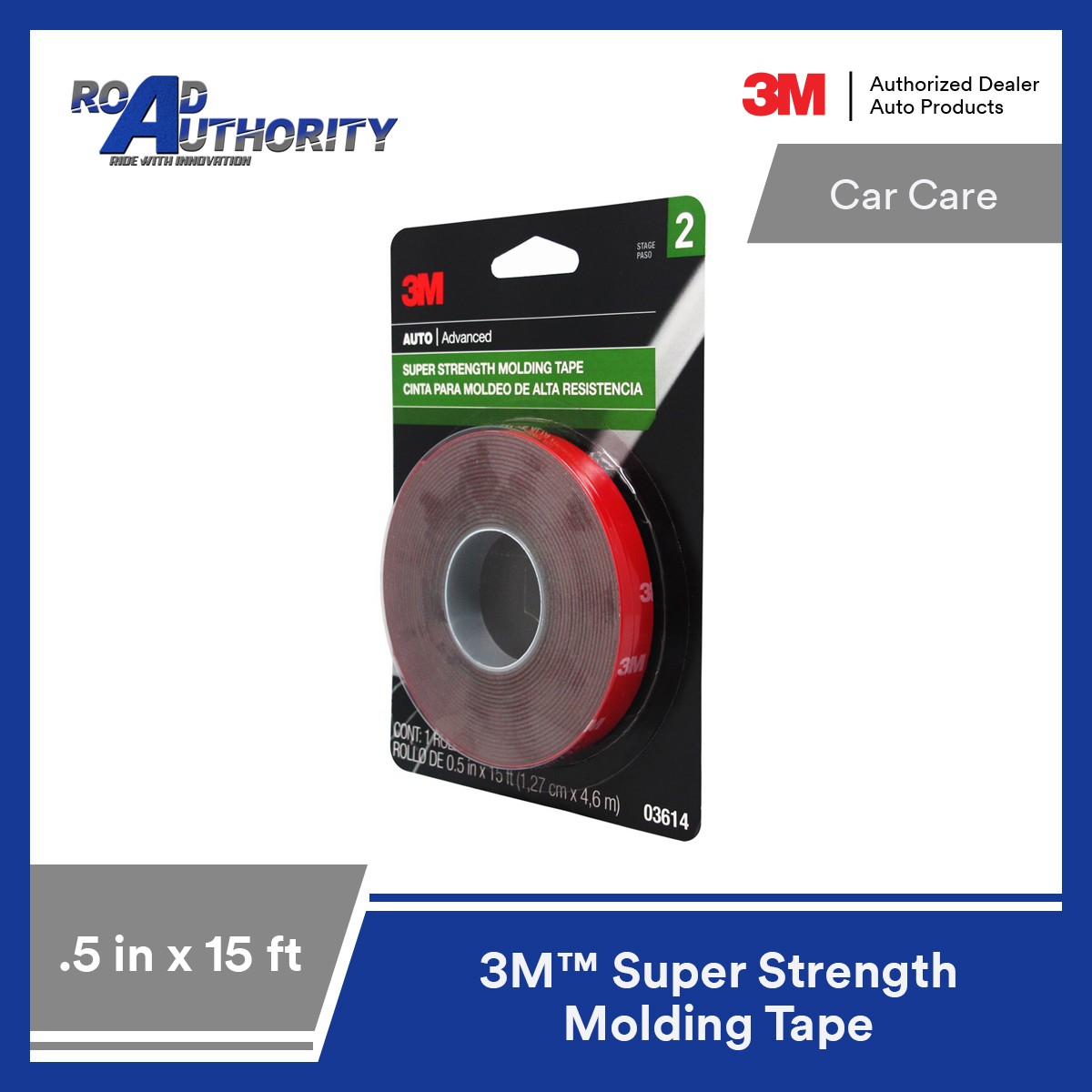 3M Double Sided 7/8 x 15 ft Super Strength Molding Tape Lazada PH