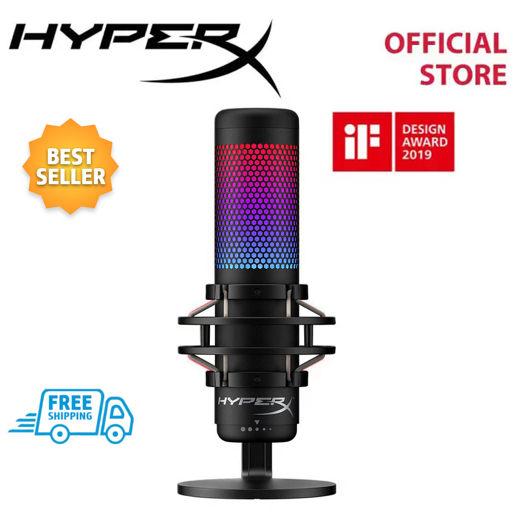 HyperX QuadCast S USB Condenser Mic for Stream Full-featured RGB Lighting Gaming Microphone (4P5P7AA/HMIQ1S-XX-RG/G)