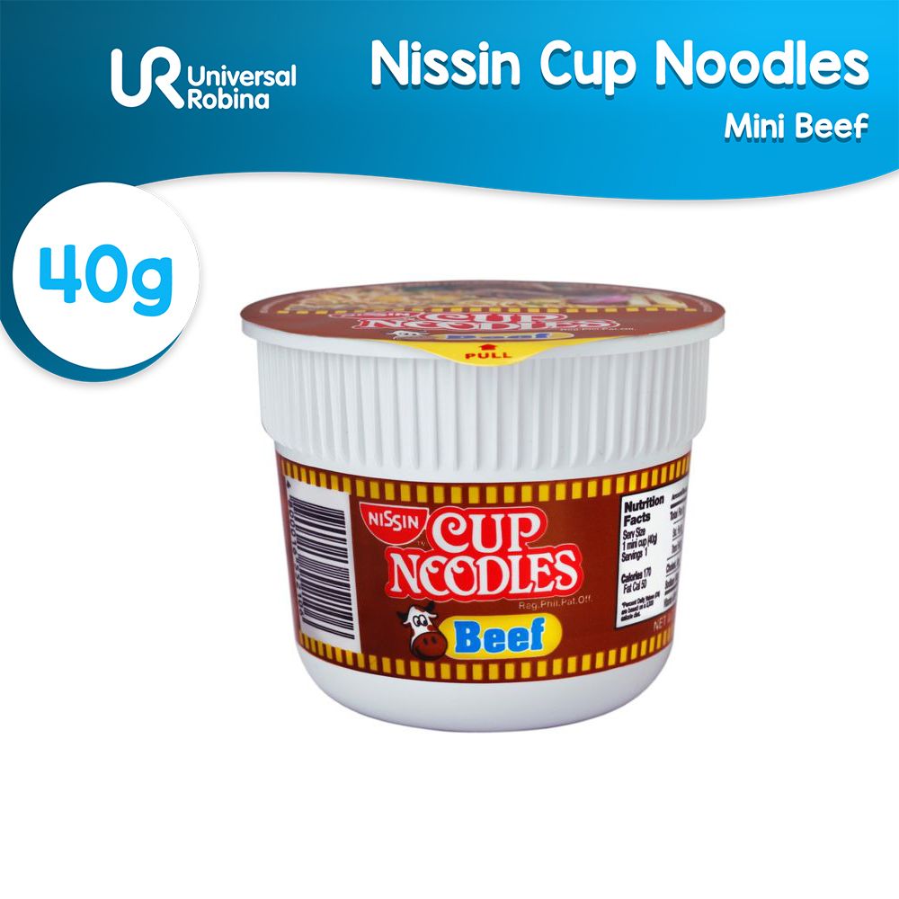 8 x Nissin Cup Noodles Mini Spicy Hot Beef (45g)