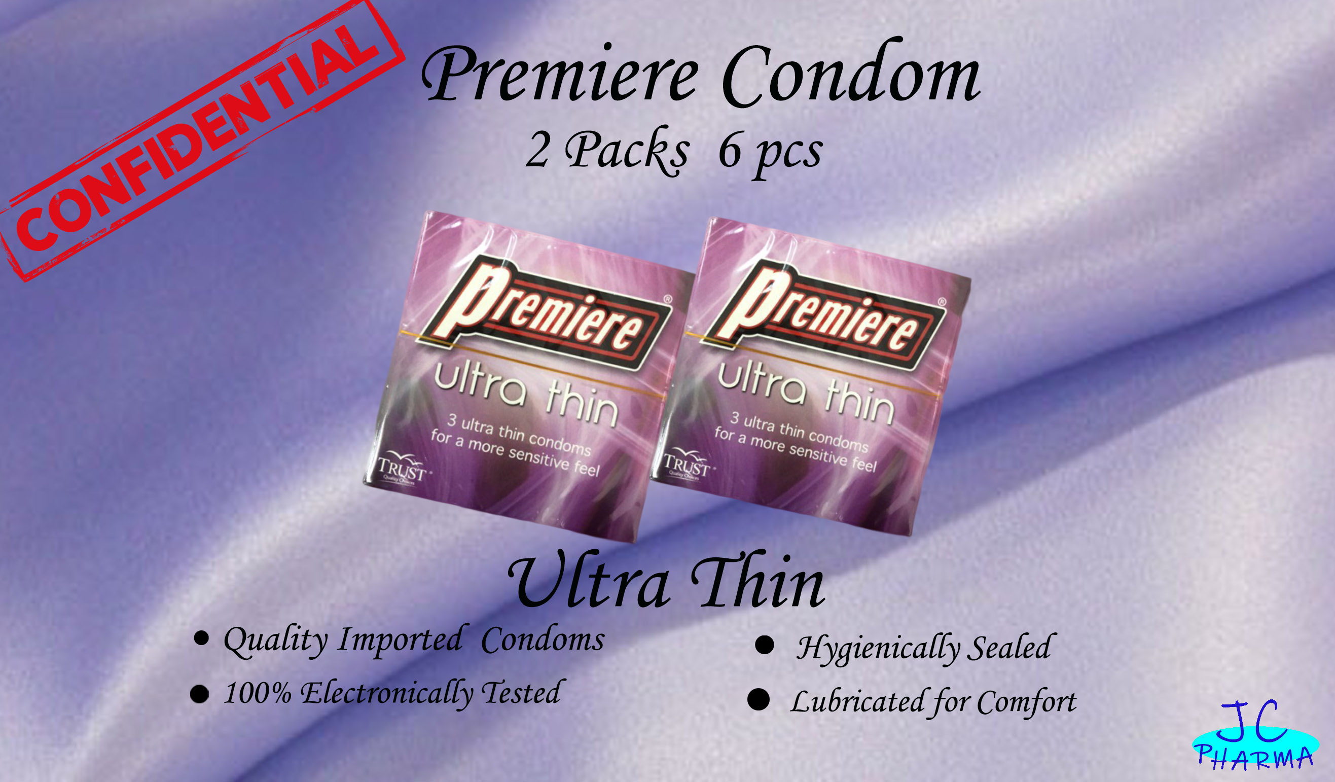 AUTHENTIC PREMIUM ULTRA THIN CONDOMS 2 packs / 6 pcs. DISCREET PACKAGING |  Lazada PH