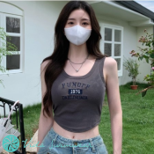 Padded Crop Top Korean Top Sleeveless Top Blouse Sando Bralette