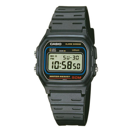 Casio  Black Resin Strap 50 Meter Digital Watch