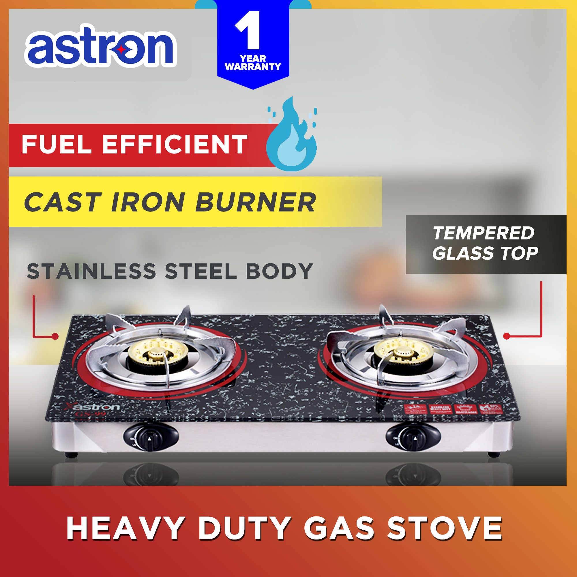 Shop Astron Double Burner Gas Stove Online with Best Discounts and