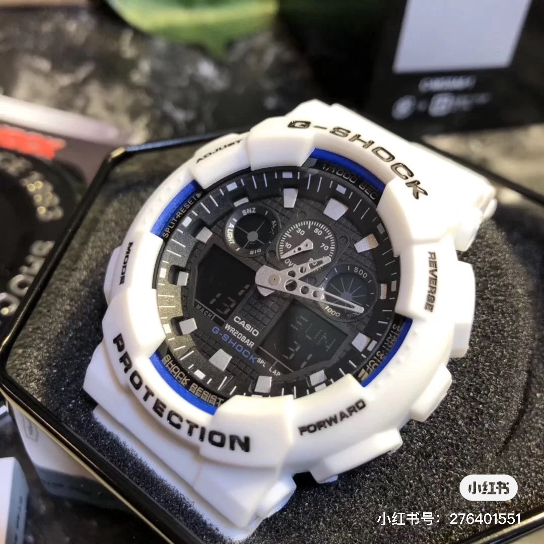 Original G Shock GA100 Men Sport Watch Dual Time Display 200M Water  Resistant Shockproof and Waterproof World Time LED Auto Light Sports Wrist  Watches with Year Warranty GA-100B-7A (Ready Stock)